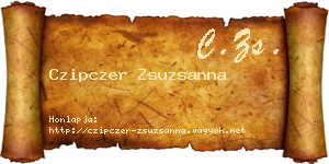 Czipczer Zsuzsanna névjegykártya